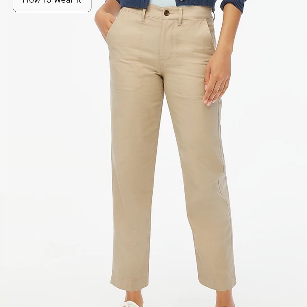 J crew light khaki Cotton camp pant
